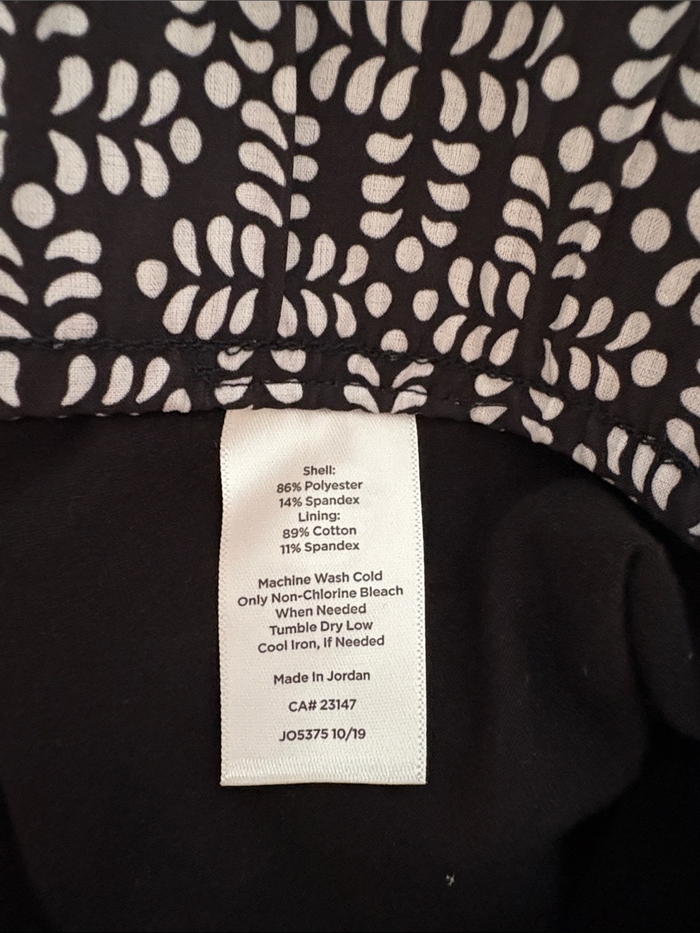 Talbots B&W Skort w/ Zip Pockets Size Large EUC Preppy Weekend Vacation Beach - Picture 9 of 10